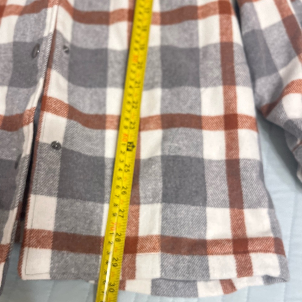 NWT women's tops HFX Plaid Button-Up shirt Jacket size large - Picture 9 of 10